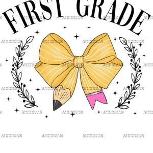 1st Grade Bow DTF Transfer