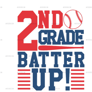 2nd Grade Batter Up DTF Transfer