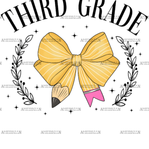 3rd Grade Bow DTF Transfer