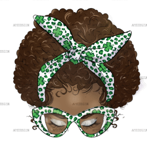 Afro Lucky Girl-3 DTF Transfer