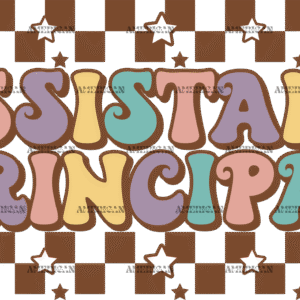 Assistant Principal Checkered  DTF Transfer