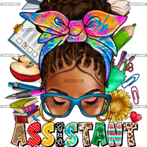 Assistant Principal Messy Bun-1 DTF Transfer