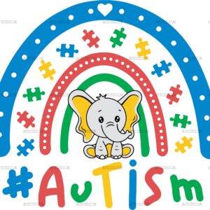 Autism Rainbow1 DTF Transfer