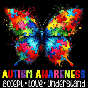 Autism Awareness Butterfly DTF Transfer