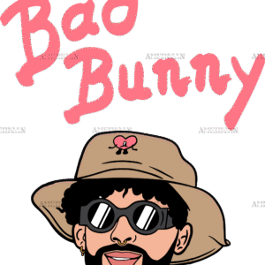 Bad Bunny Face DTF Transfer
