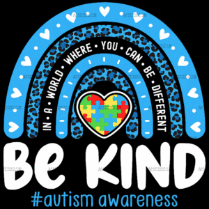 Be Kind Autism Awareness-2 DTF Transfer