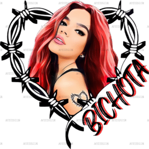 Bichota Karol G Red Hair Dtf Transfer