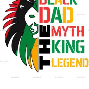 Black Dad DTF Transfer