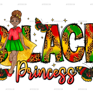 Black Princess DTF Transfer