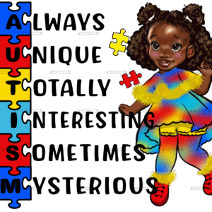 Black Girl Autism DTF Transfer