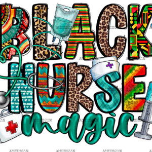 Black Nurse Magic-2 DTF Transfer