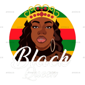 Black Queen Crown DTF Transfer