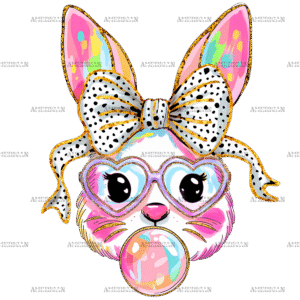 Bubblegum Bunny-1 DTF Transfer