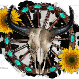 Bull Skull DTF Transfer