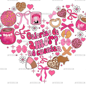 Calorias De Amor No Cuentan Heart DTF Transfer