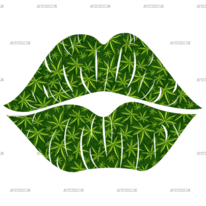 Cannabis Sexy Lip Kisses DTF Transfer
