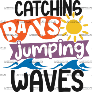 Catching Rays And Jumping Waves DTF Transfer