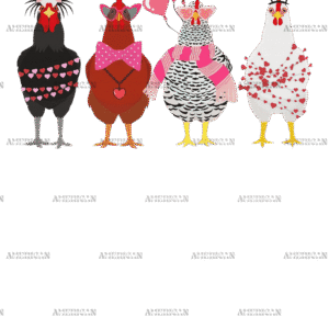 Chicken Valentine DTF Transfer