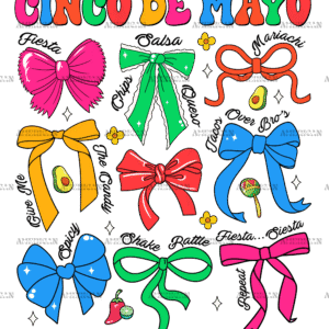 Cinco De Mayo Coquette Bow DTF Transfer