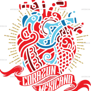 Corazon Mexicano Dtf Transfer