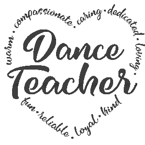 Dance Teacher Heart DTF Transfer