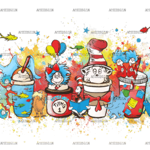 Dr. Seuss Day Coffee Splash DTF Transfer
