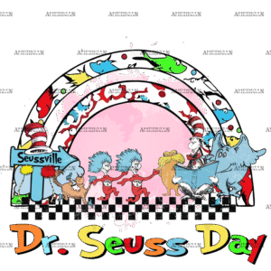 Dr. Seuss Day Rainbow DTF Transfer
