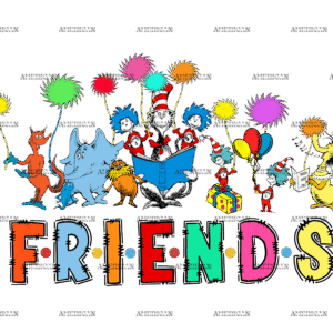 Dr. Seuss Friends DTF Transfer
