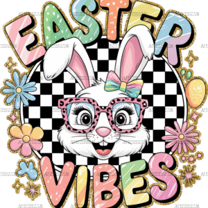 Easter Vibes Bunny DTF Transfer
