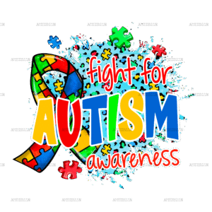 Fight For Autism Ribbon DTF Transfer
