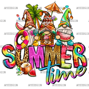Gnomies Summer Time DTF Transfer