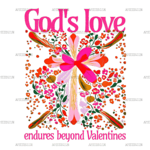 God's Love Endures Beyond Valentines DTF Transfer