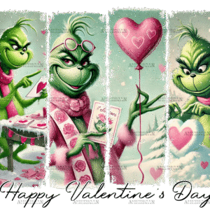 Grinch Valentine DTF Transfer