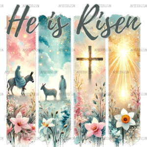 He Is Risen Frame DTF Transfer