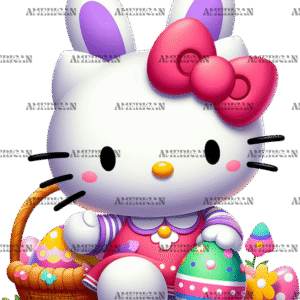 Hello Kitty Easter DTF Transfer
