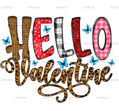 Hello Valentine-2 DTF Transfer