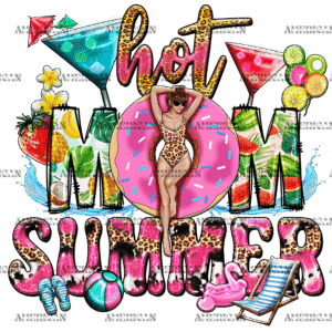Hot Mom Summer Donut DTF Transfer