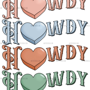 Howdy Hearts DTF Transfer