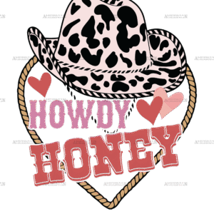 Howdy Honey Cowboy Hat DTF Transfer