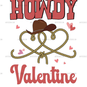 Howdy Valentine-3 DTF Transfer