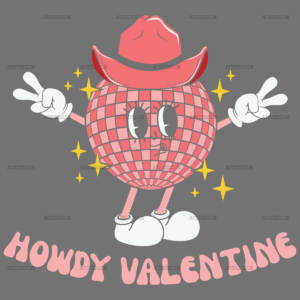 Howdy Valentine Disco DTF Transfer