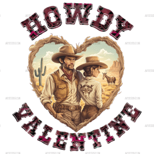 Howdy Valentine Western Love DTF Transfer