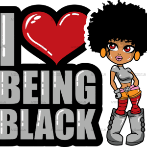 I Love Being Black Women DTF Transfer
