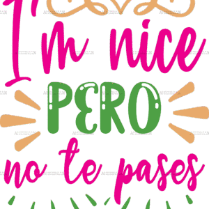 I'm Nice Pero No Te Pases DTF Transfer