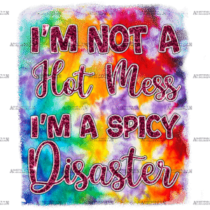 I'm Not A Hot Mess I'm A Spicy Disaster DTF Transfer