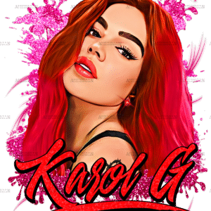 Karol G Red Dtf Transfer