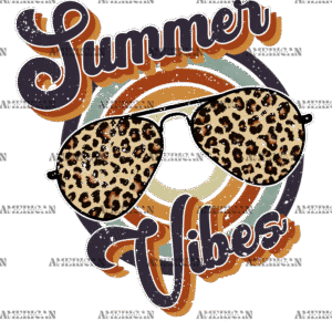 Leopard Retro Summer Vibes DTF Transfer