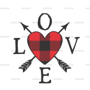 Love Arrows Plaid DTF Transfer
