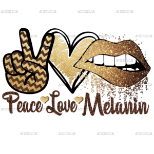 Love Peace Melanin Lips DTF Transfer
