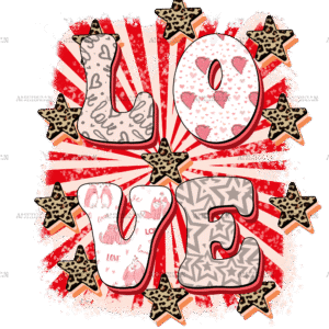 Love Stars DTF Transfer